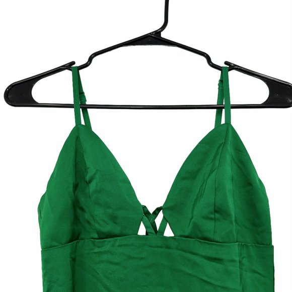 NWT AQUA SATIN HALTER SLIP DRESS - Picture 5 of 7